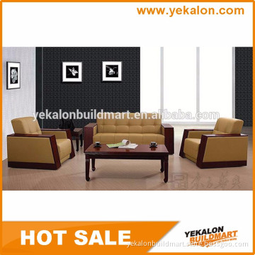 Commercial Modern Style Hotel Living Room Genuine Leather Sofa Set